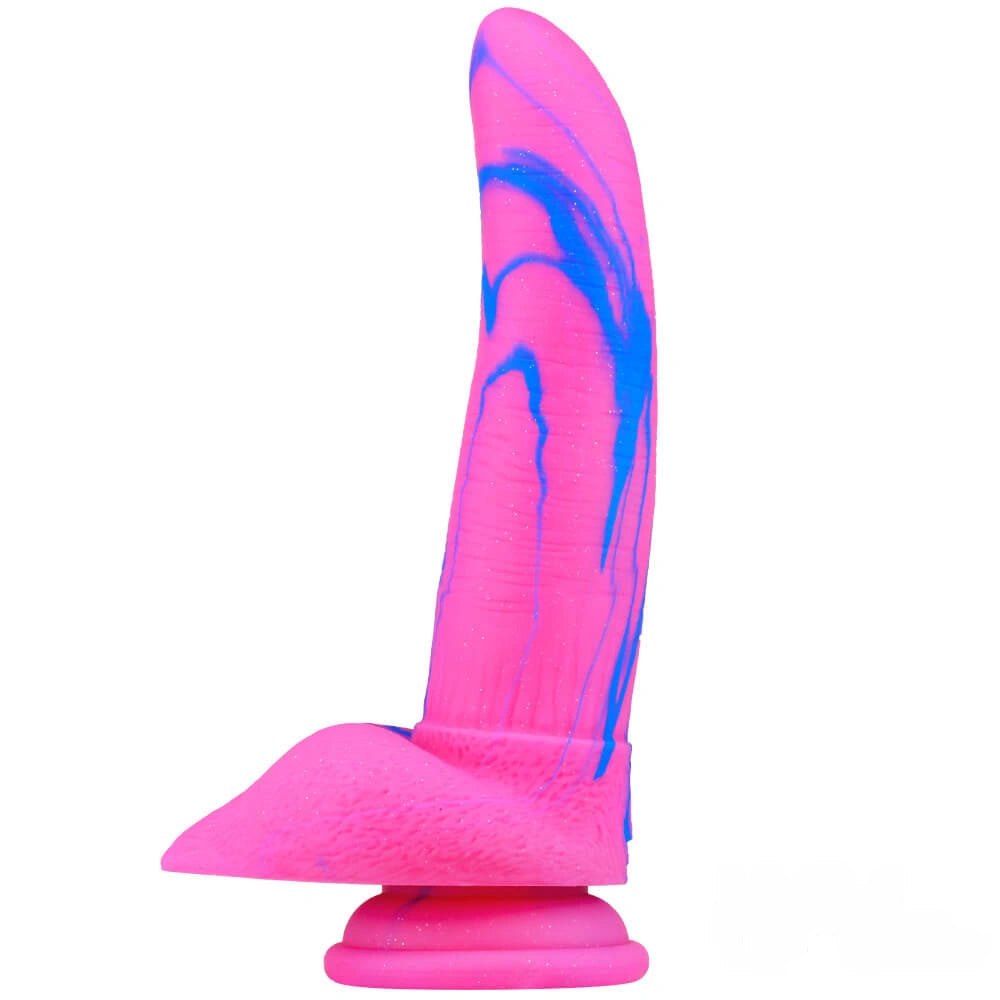 Marbled Multicolor Fantasy Dildo - Galaxy Swirl Monster Dildo
