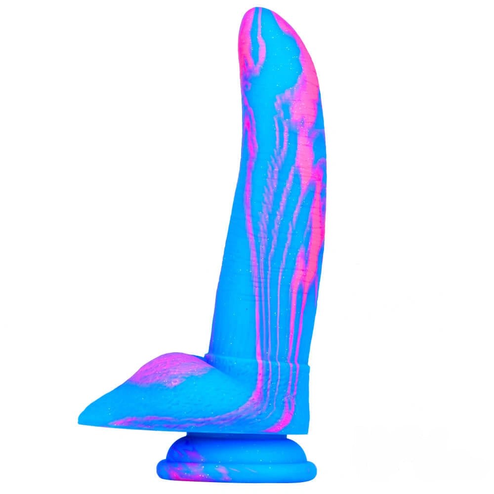 Marbled Multicolor Fantasy Dildo - Galaxy Swirl Monster Dildo