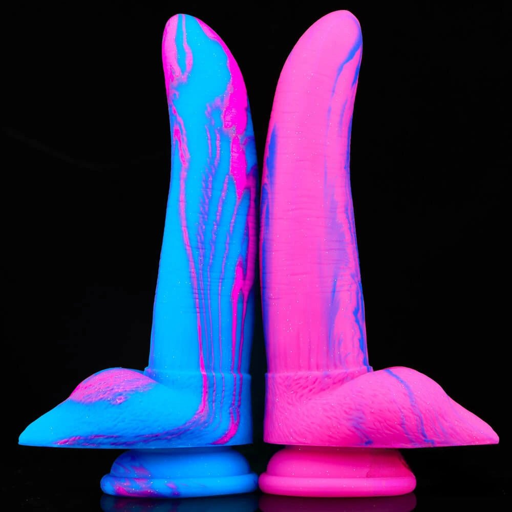 Marbled Multicolor Fantasy Dildo - Galaxy Swirl Monster Dildo