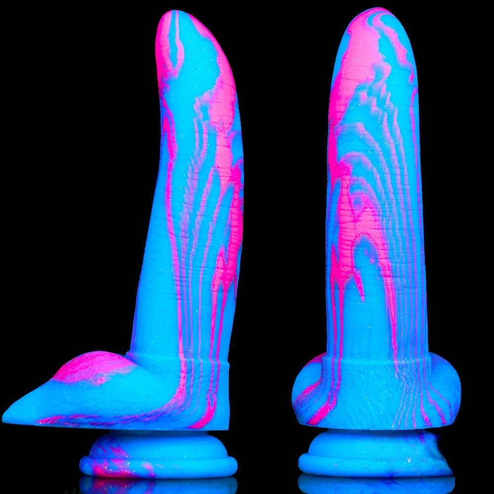 Marbled Multicolor Fantasy Dildo - Galaxy Swirl Monster Dildo