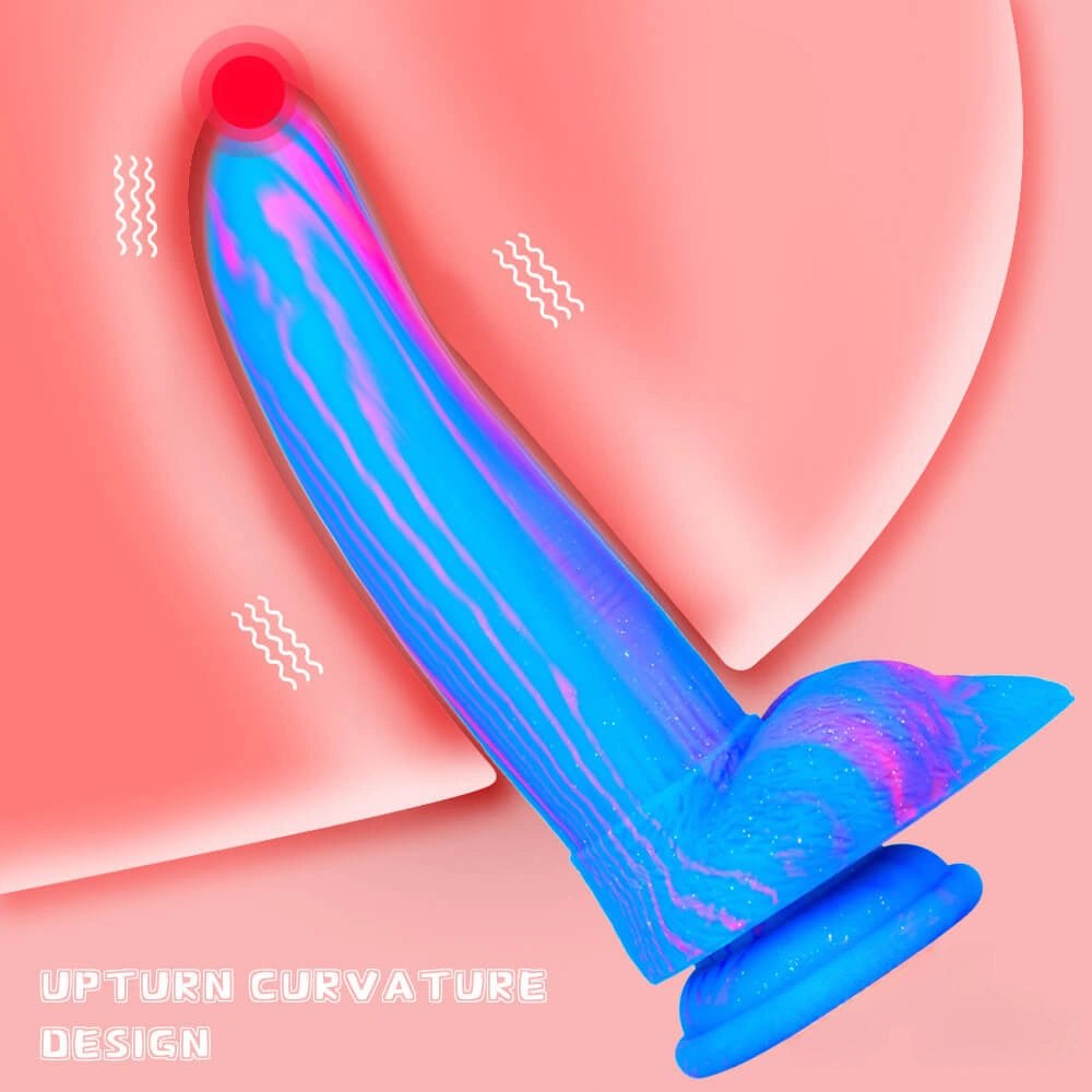 Marbled Multicolor Fantasy Dildo - Galaxy Swirl Monster Dildo