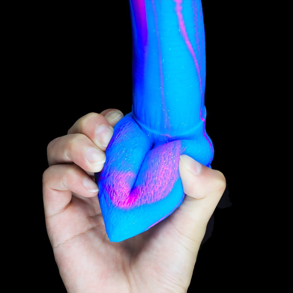 Marbled Multicolor Fantasy Dildo - Galaxy Swirl Monster Dildo