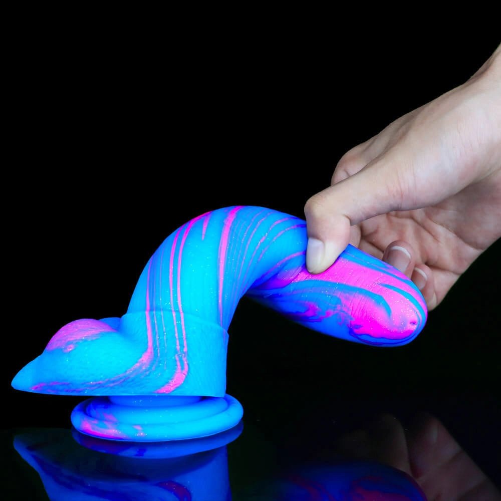 Marbled Multicolor Fantasy Dildo - Galaxy Swirl Monster Dildo
