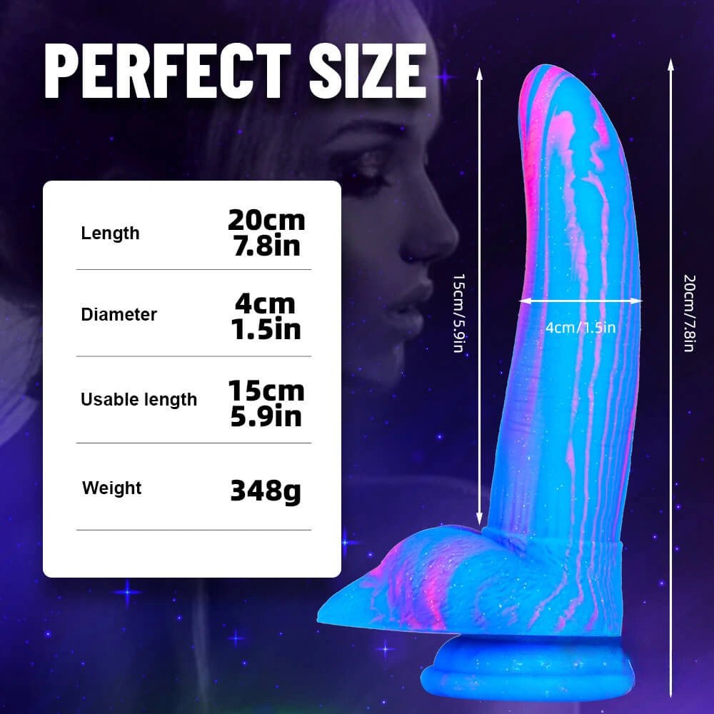 Marbled Multicolor Fantasy Dildo - Galaxy Swirl Monster Dildo