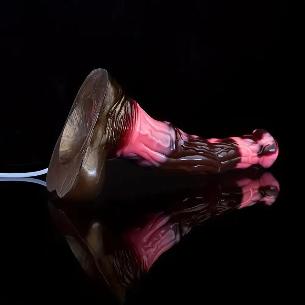Marbled Pink Fantasy Dildo 10.43in - Vibrating Dildo