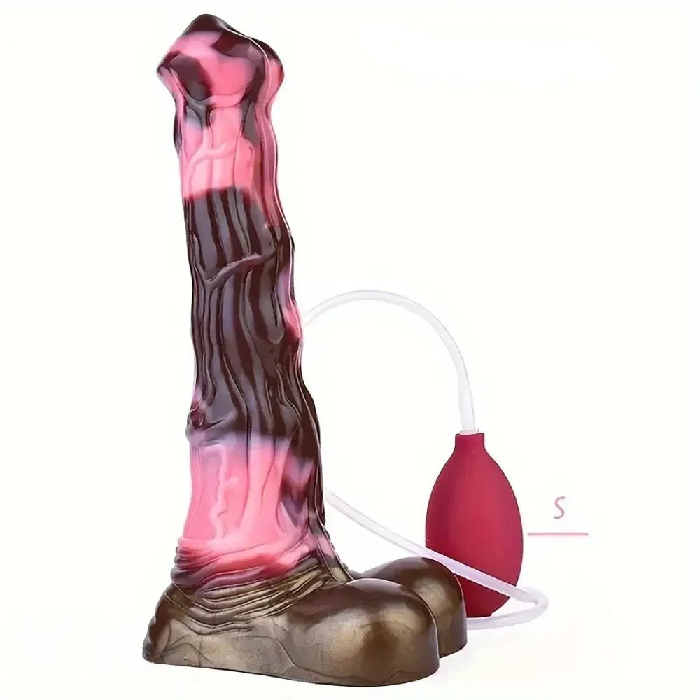 Marbled Pink Fantasy Dildo 10.43in - Vibrating Dildo
