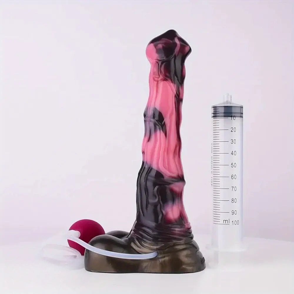 Marbled Pink Fantasy Dildo 10.43in - Vibrating Dildo