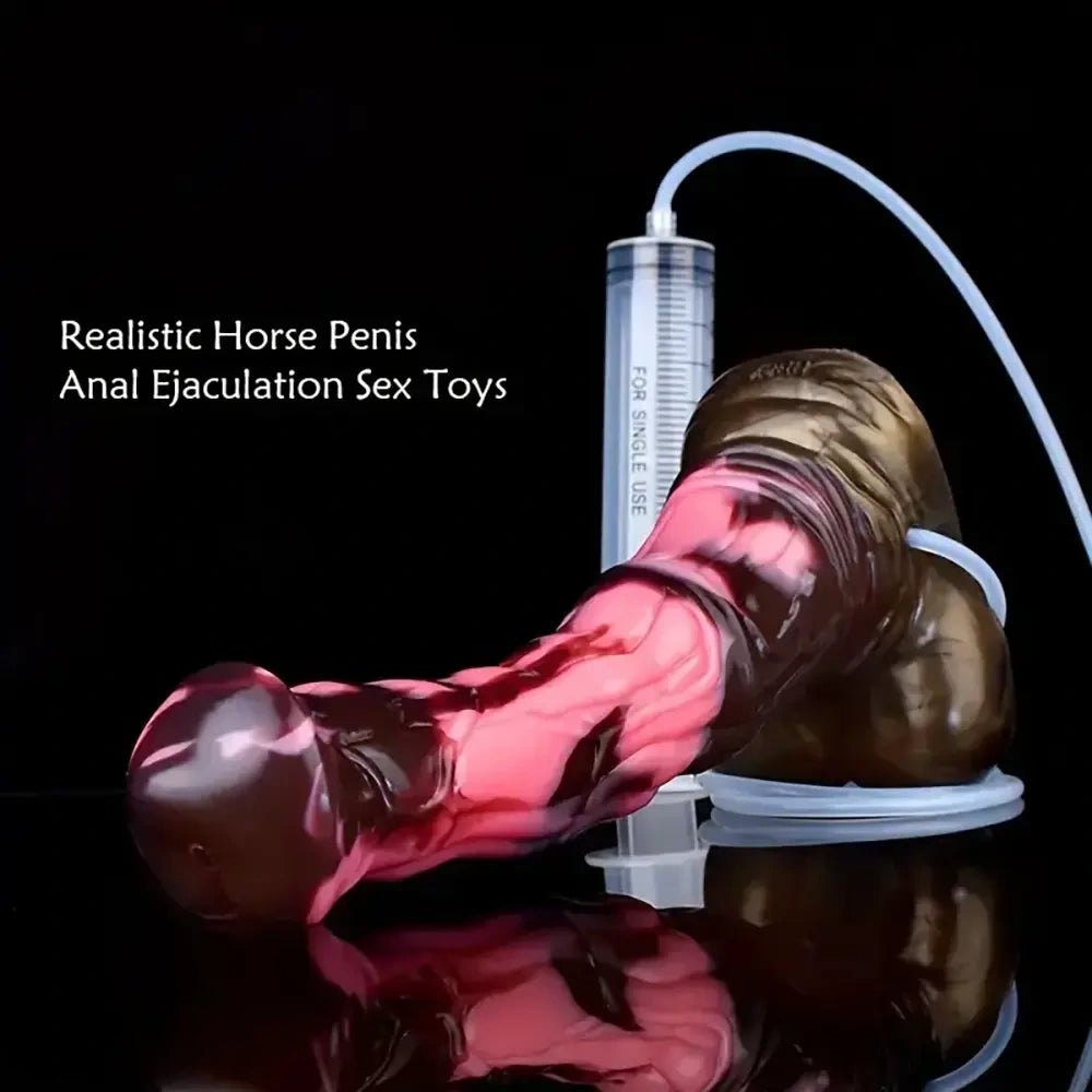 Marbled Pink Fantasy Dildo 10.43in - Vibrating Dildo