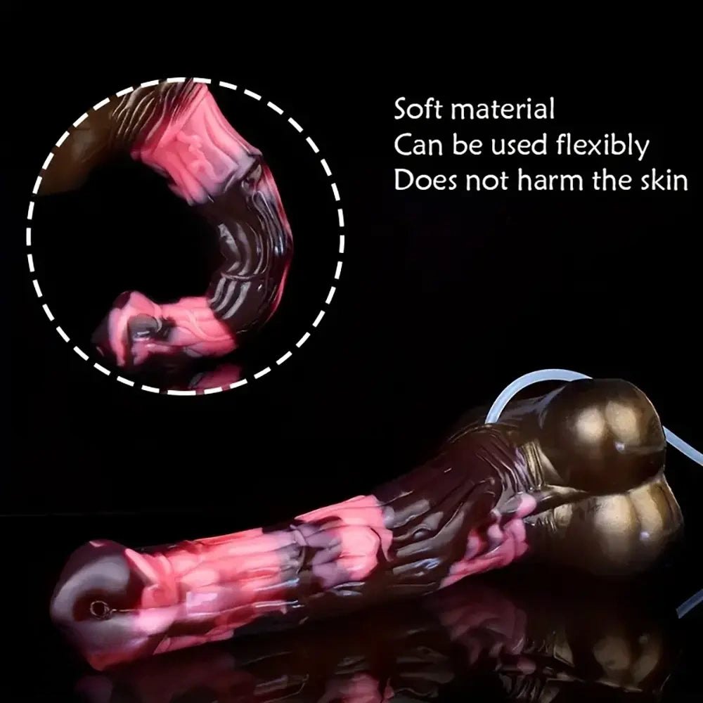 Marbled Pink Fantasy Dildo 10.43in - Vibrating Dildo