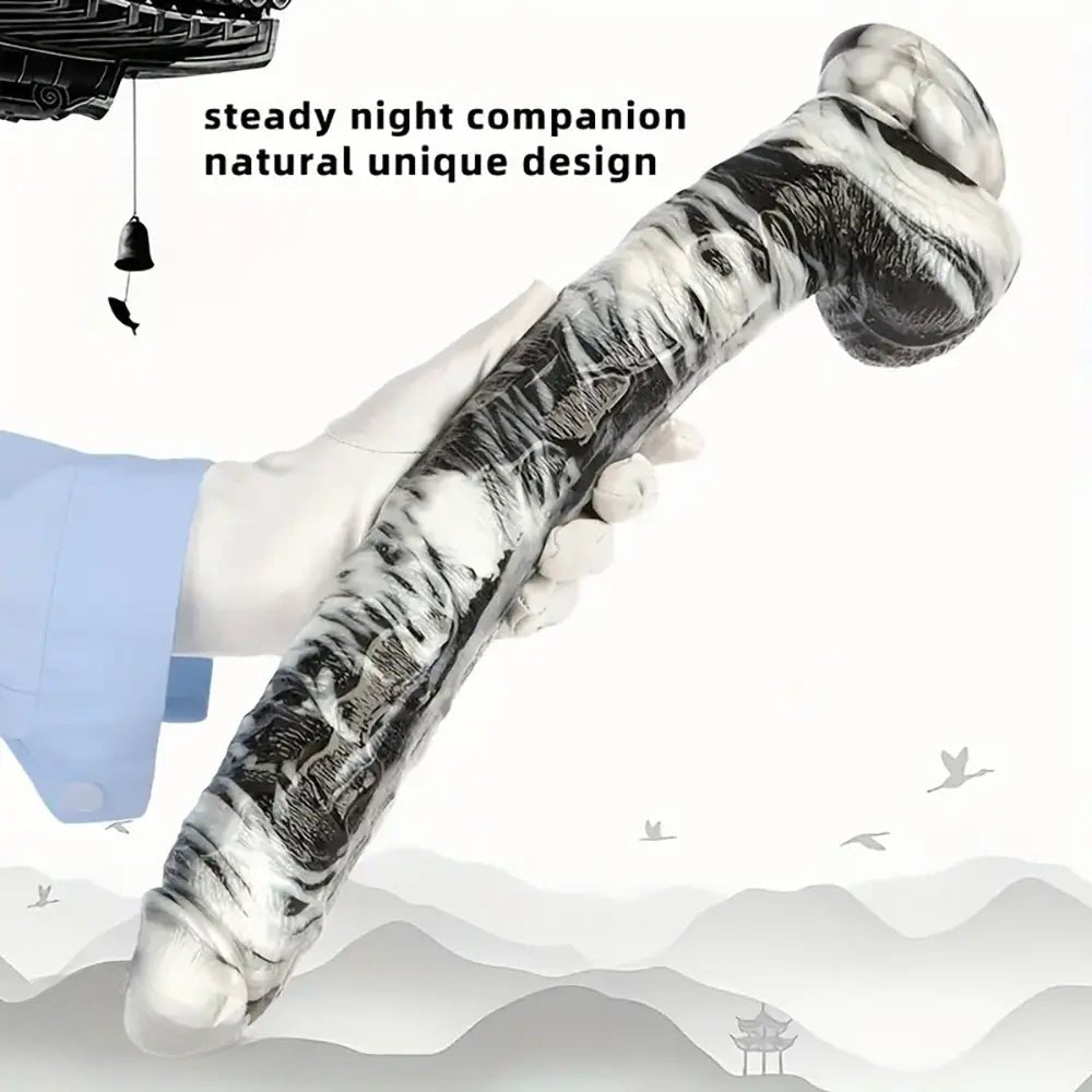 Marbled Realistic Dildo 17in - Lifelike Realistic Dildo