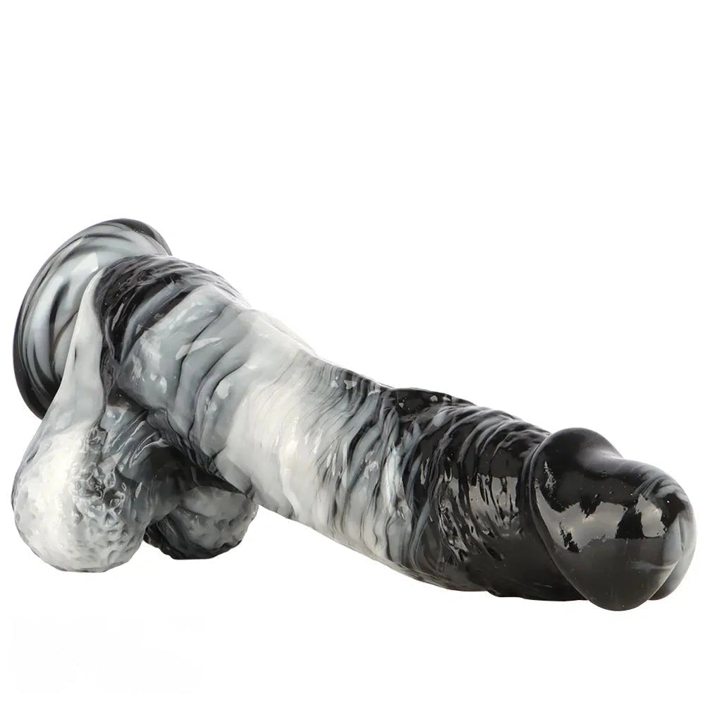 Marbled Realistic Dildo 12in - PVC Realistic Big Dildo