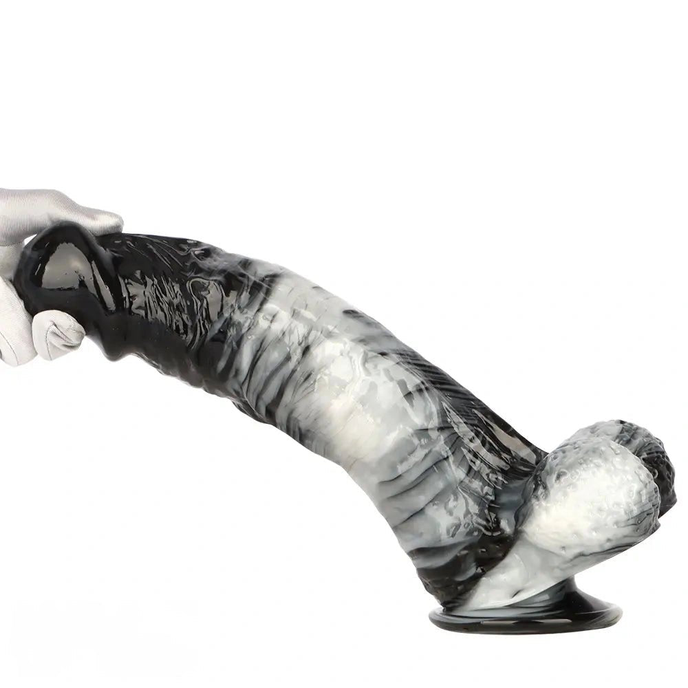 Marbled Realistic Dildo 12in - PVC Realistic Big Dildo