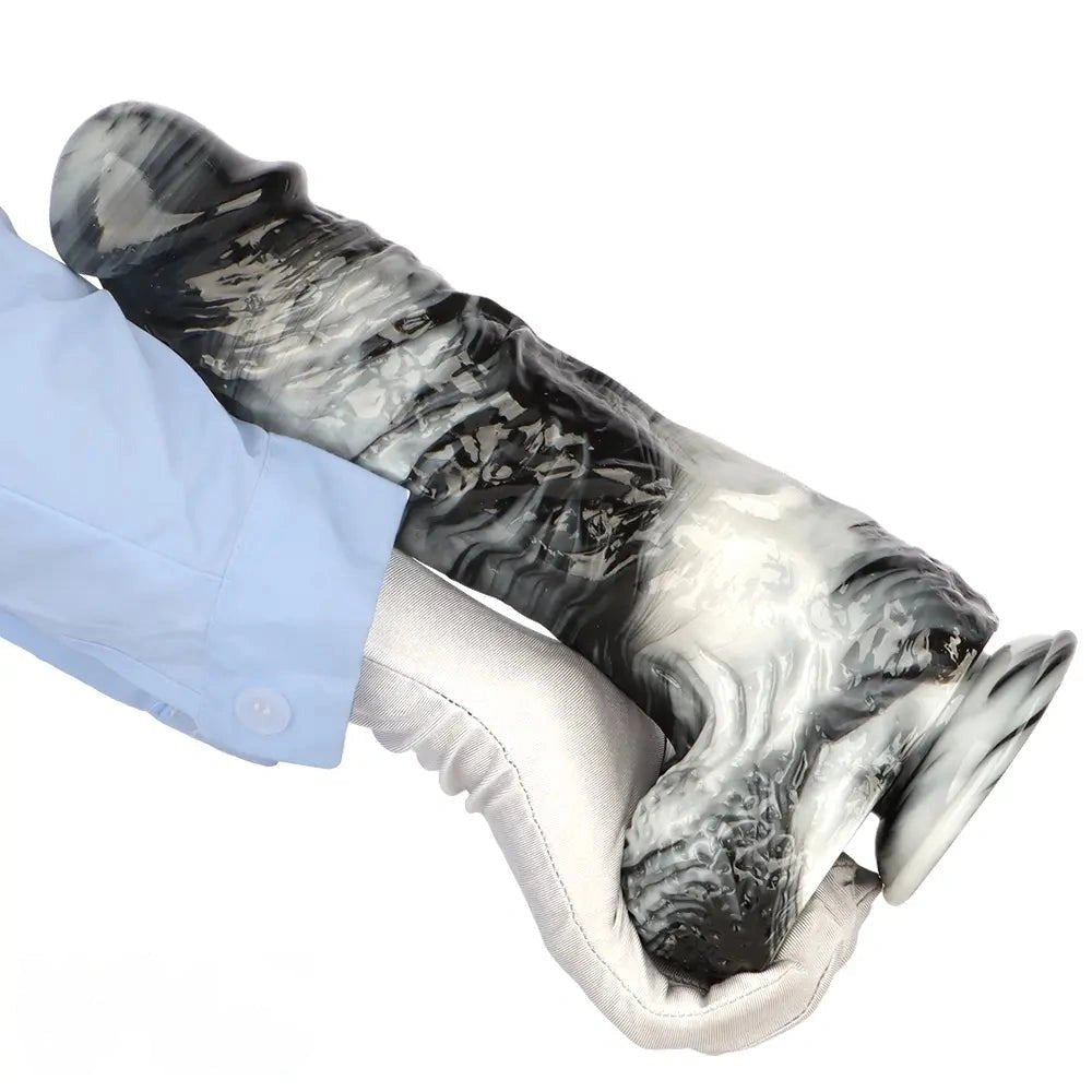 Marbled Realistic Dildo 12in - PVC Realistic Big Dildo