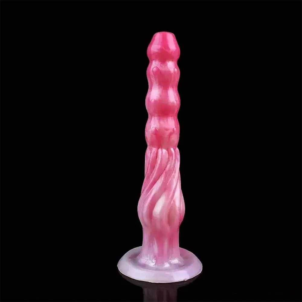 Marbled Ridged Fantasy Dildo - Silicone Dragon Dildo