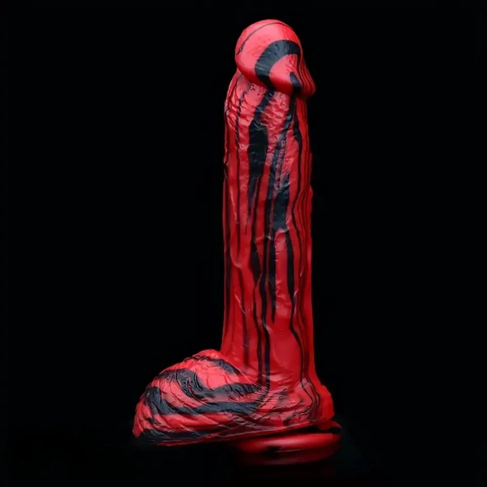 Marbled Silicone G-Spot Dildo - Curved G-Spot Silicone Dildo