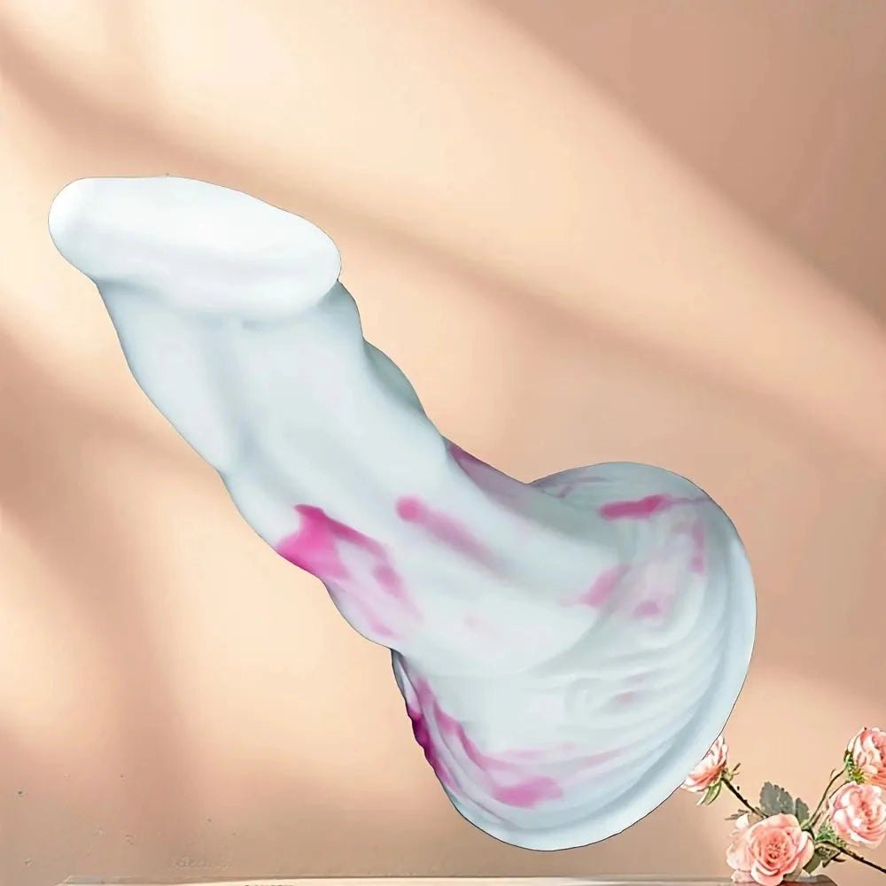 Marbled Fantasy Dildo 8.5in - Big Silicone Fantasy Dildo