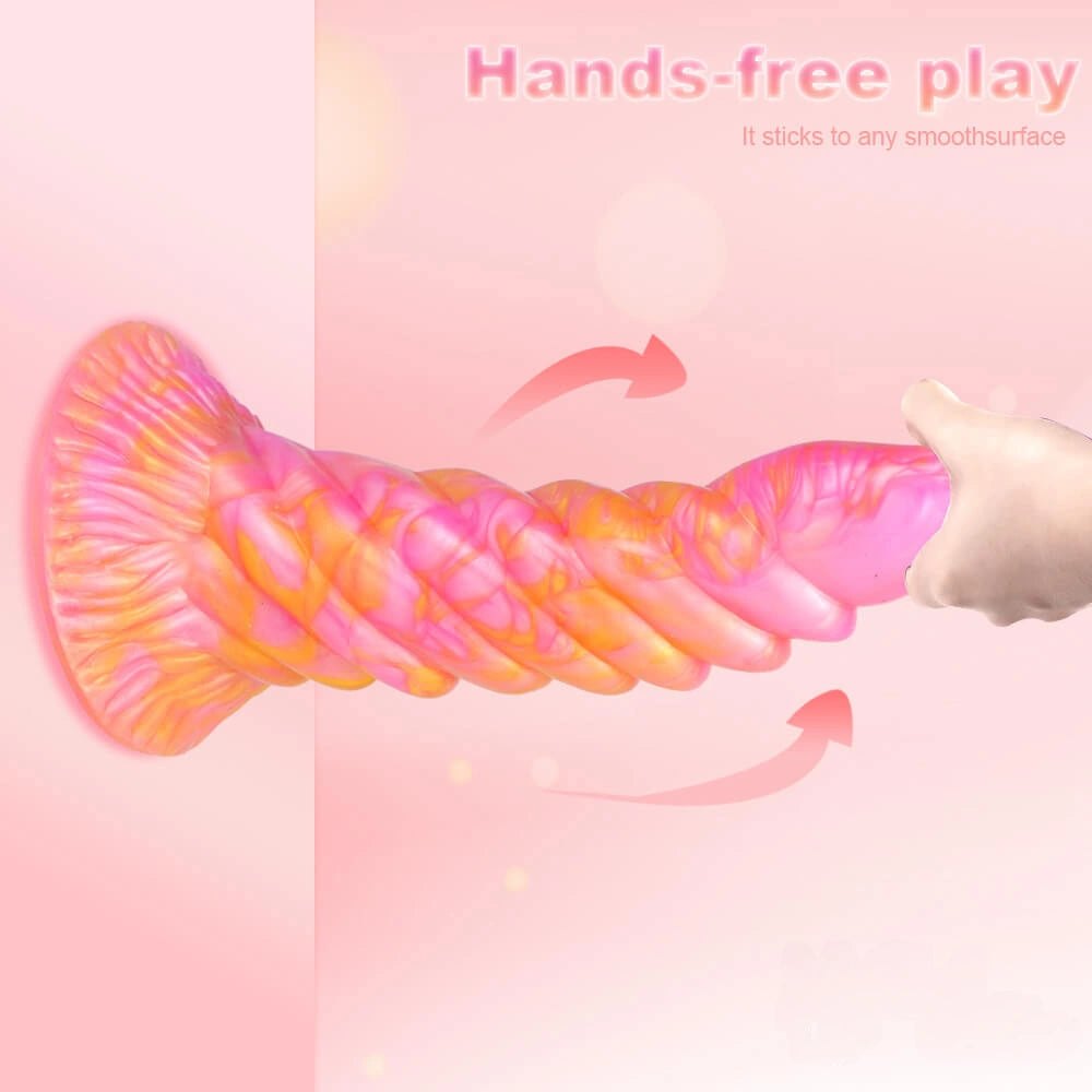 Marbled Spiral Fantasy Dildo 7.6 - Dragon Fantasy Dildo