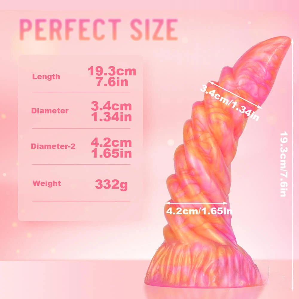 Marbled Spiral Fantasy Dildo 7.6 - Dragon Fantasy Dildo
