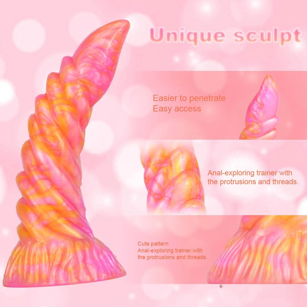 Marbled Spiral Fantasy Dildo 7.6 - Dragon Fantasy Dildo