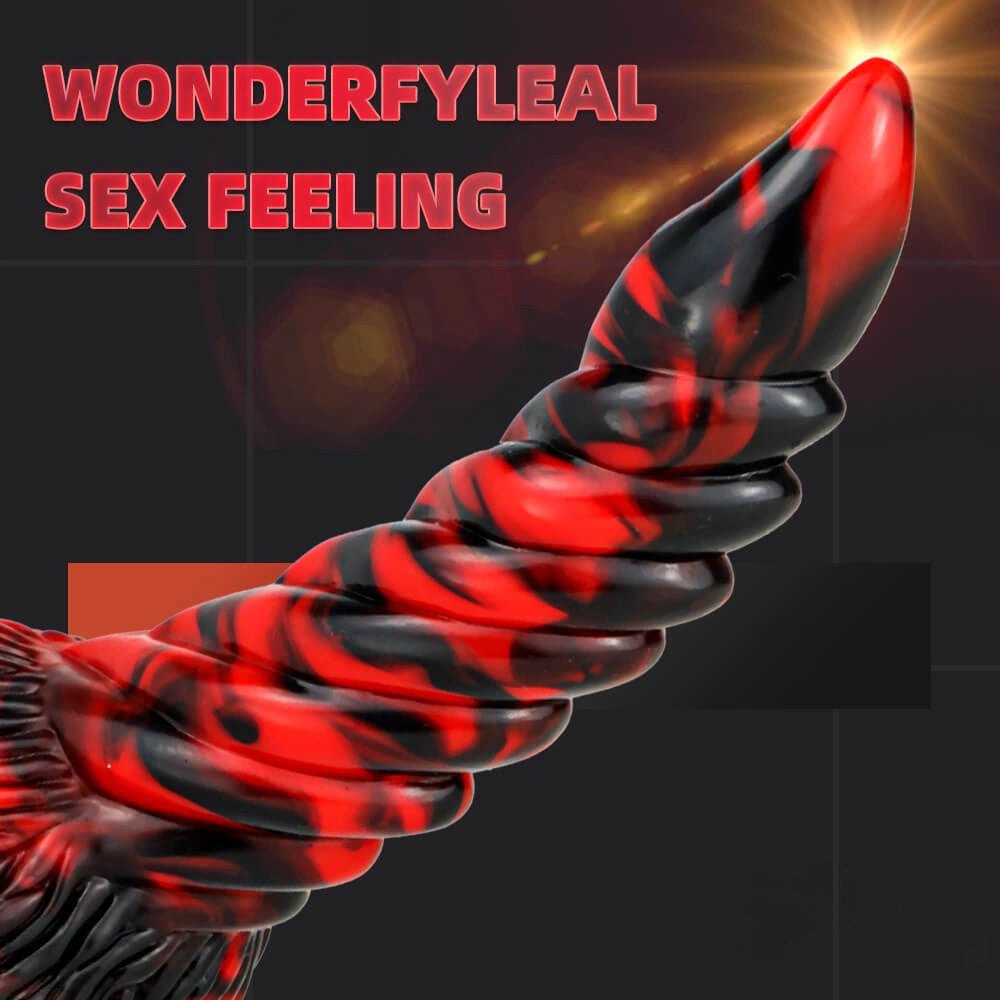 Marbled Spiral Fantasy Dildo 7.6 - Dragon Fantasy Dildo