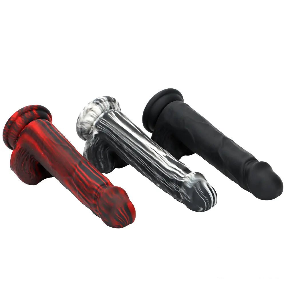Marbled Suction Cup Dildo - Realistic Dildo 7.67 in