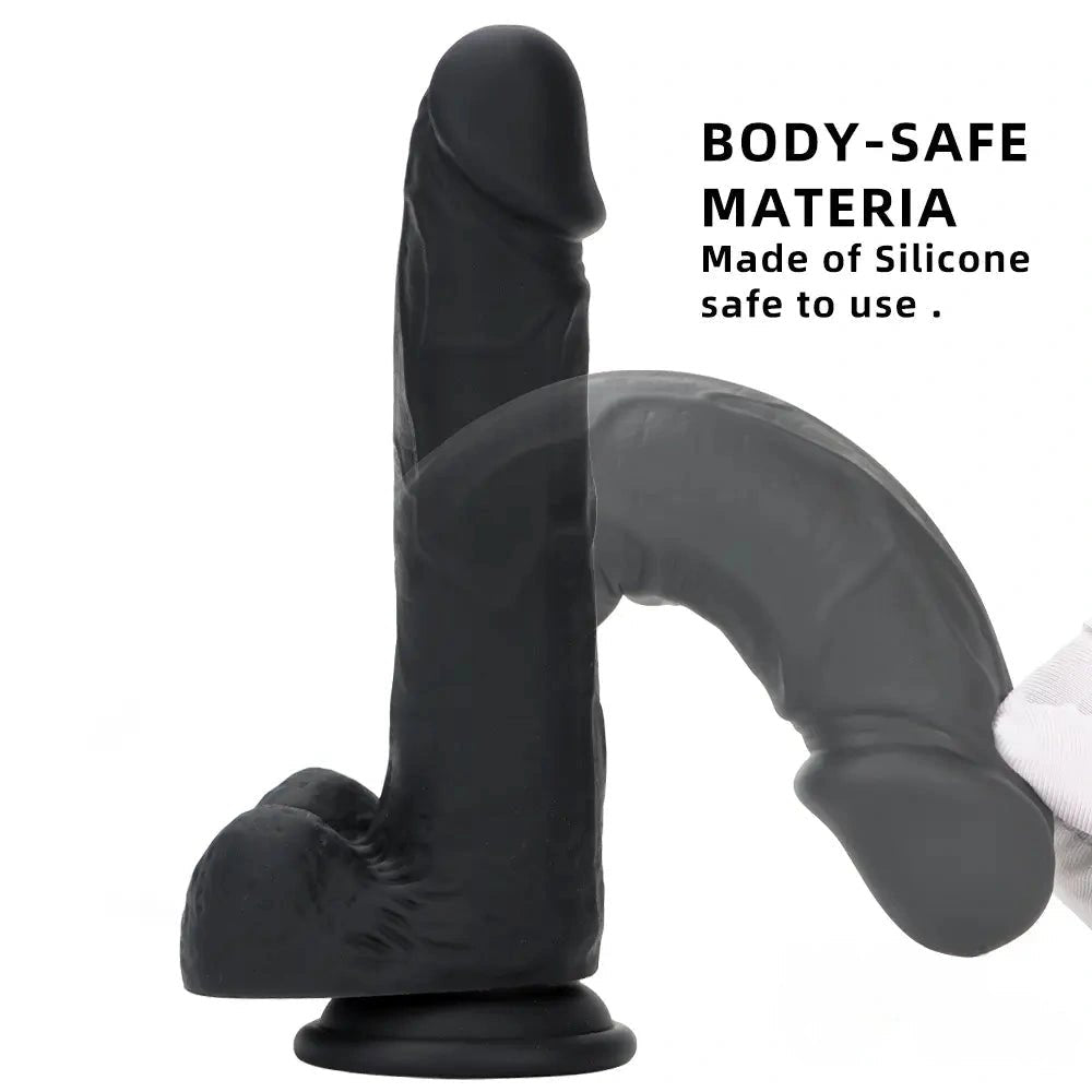 Marbled Suction Cup Dildo - Realistic Dildo 7.67 in