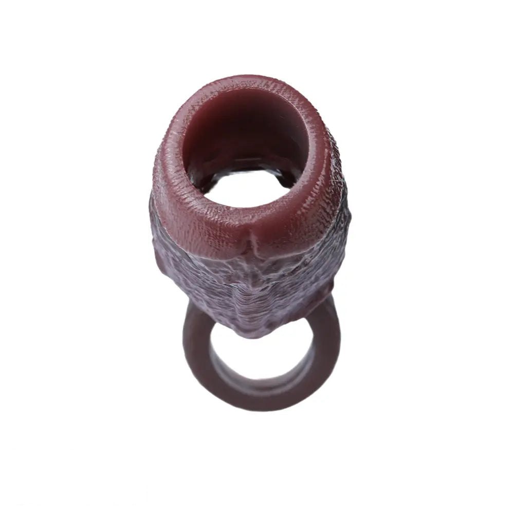 Maroon Penis Sleeve 6 in - Realistic Silicone Extender