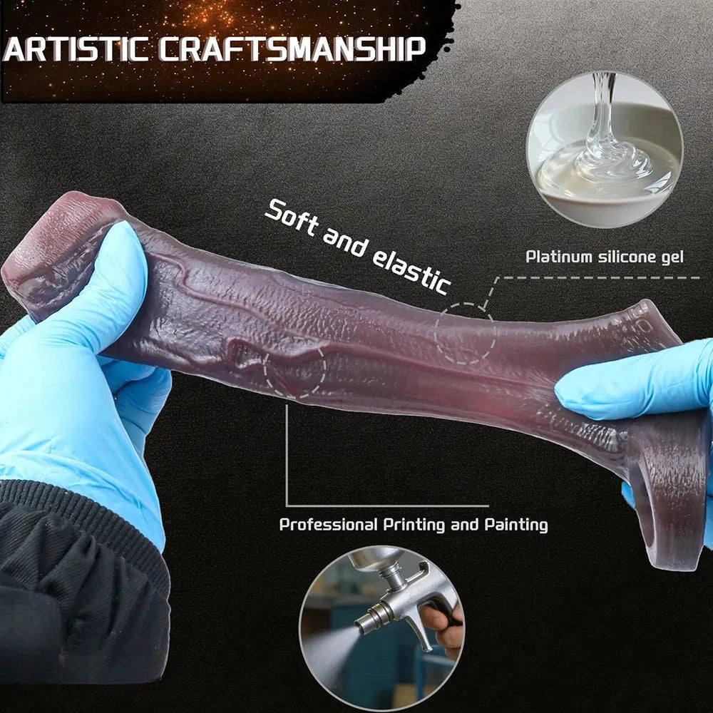 Maroon Penis Sleeve 6 in - Realistic Silicone Extender