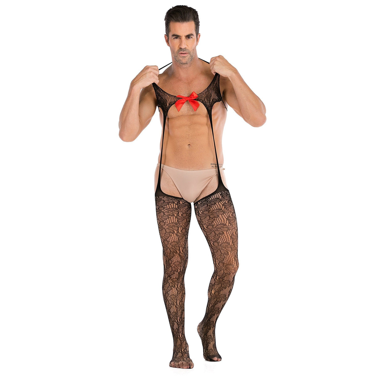 Men's Sheer Mesh Jumpsuit - Mens Sexy Underwear