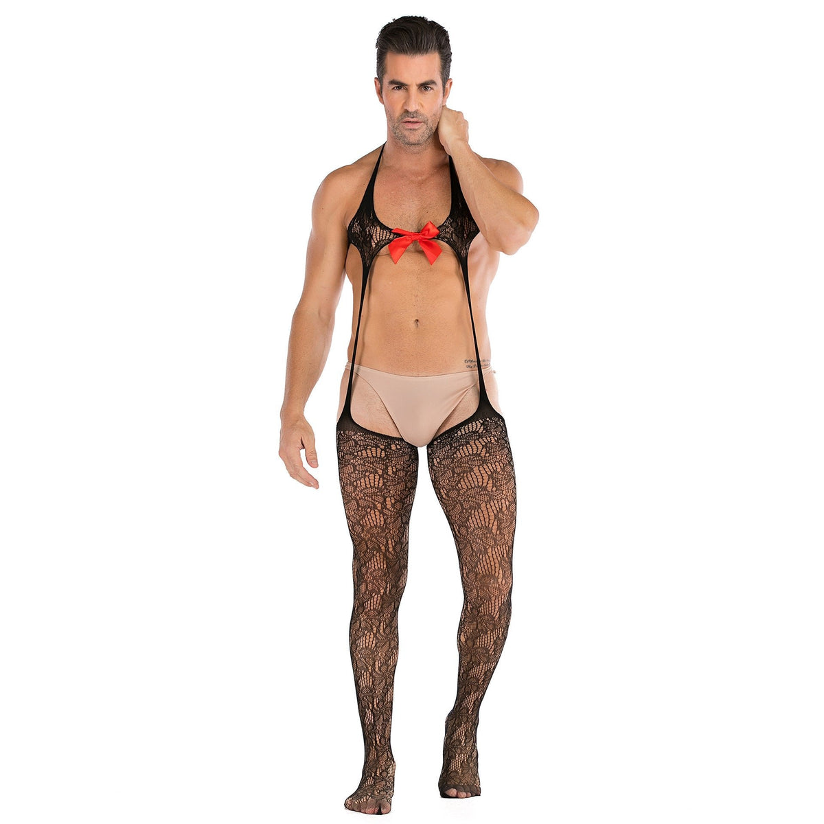 Men's Sheer Mesh Jumpsuit - Mens Sexy Underwear