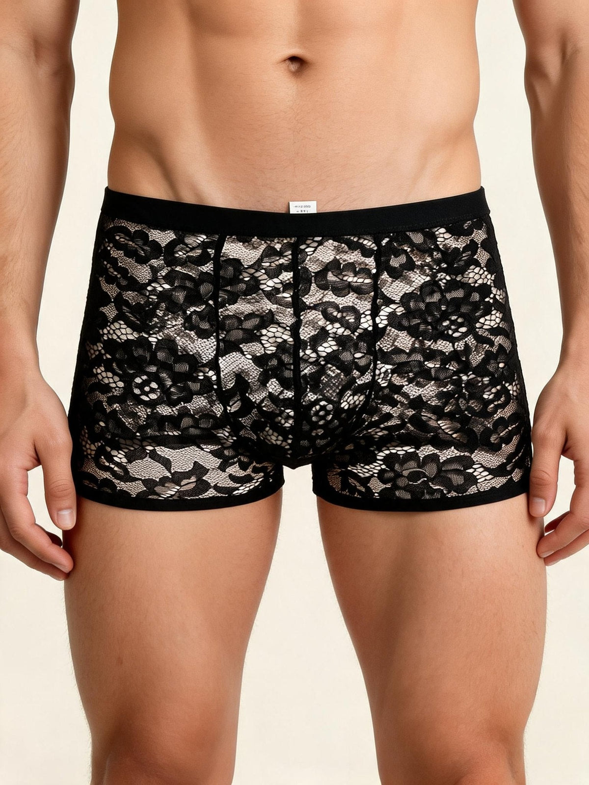 Men's Floral Lace Boxer Briefs - Mens Sexy Underwear