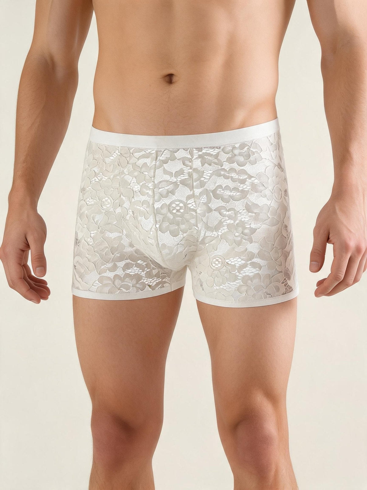 Men's Floral Lace Boxer Briefs - Mens Sexy Underwear