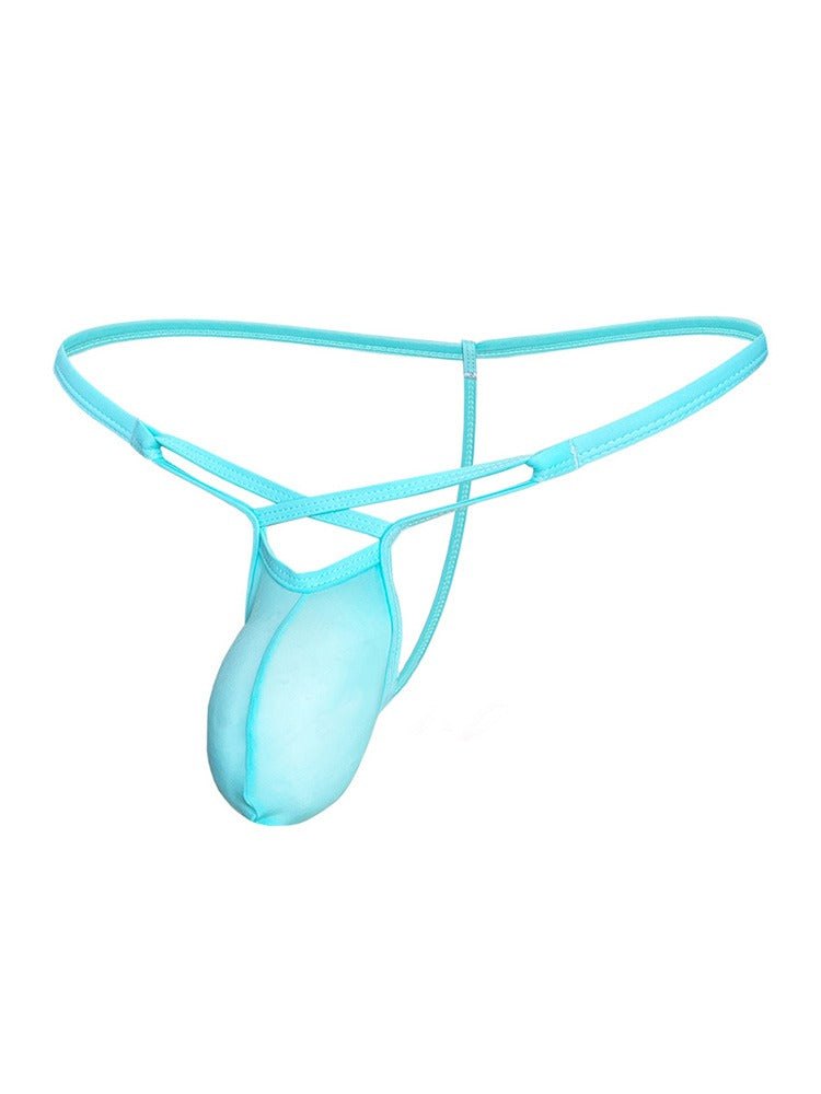 Men's Glossy Low Rise Thong - Mens Sexy Underwear