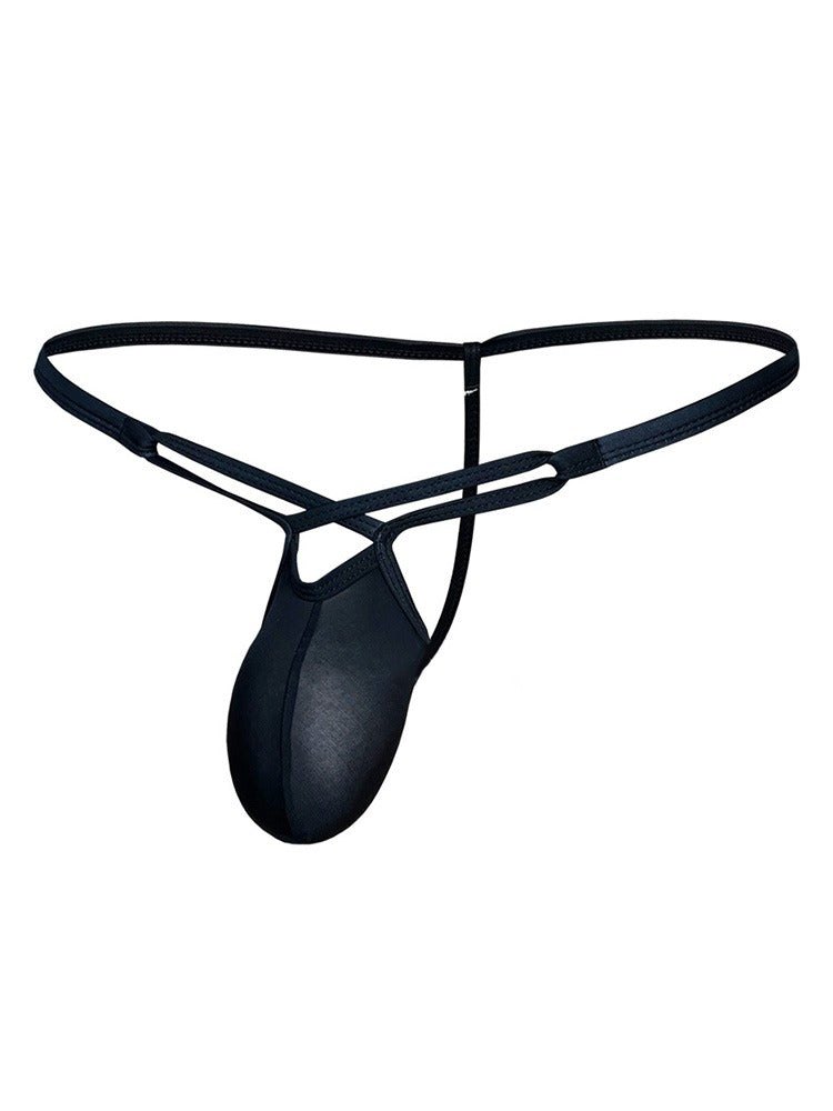 Men's Glossy Low Rise Thong - Mens Sexy Underwear