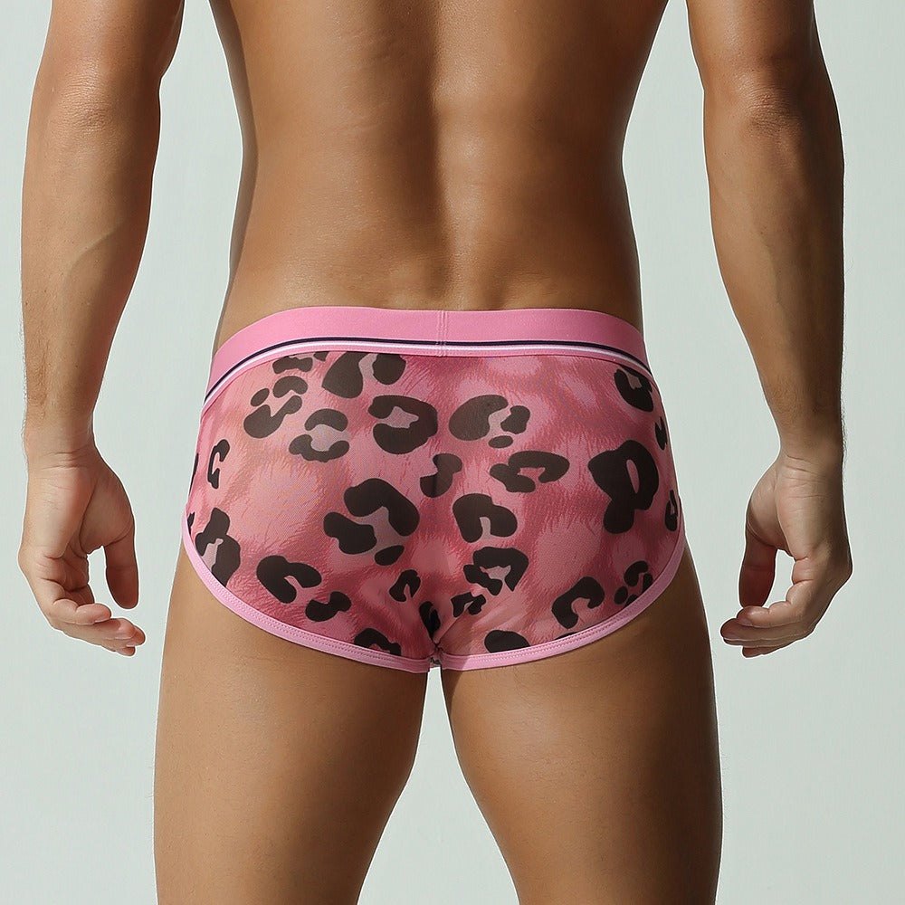 Men's Leopard Print Contour Briefs - Mens Sexy Underwear
