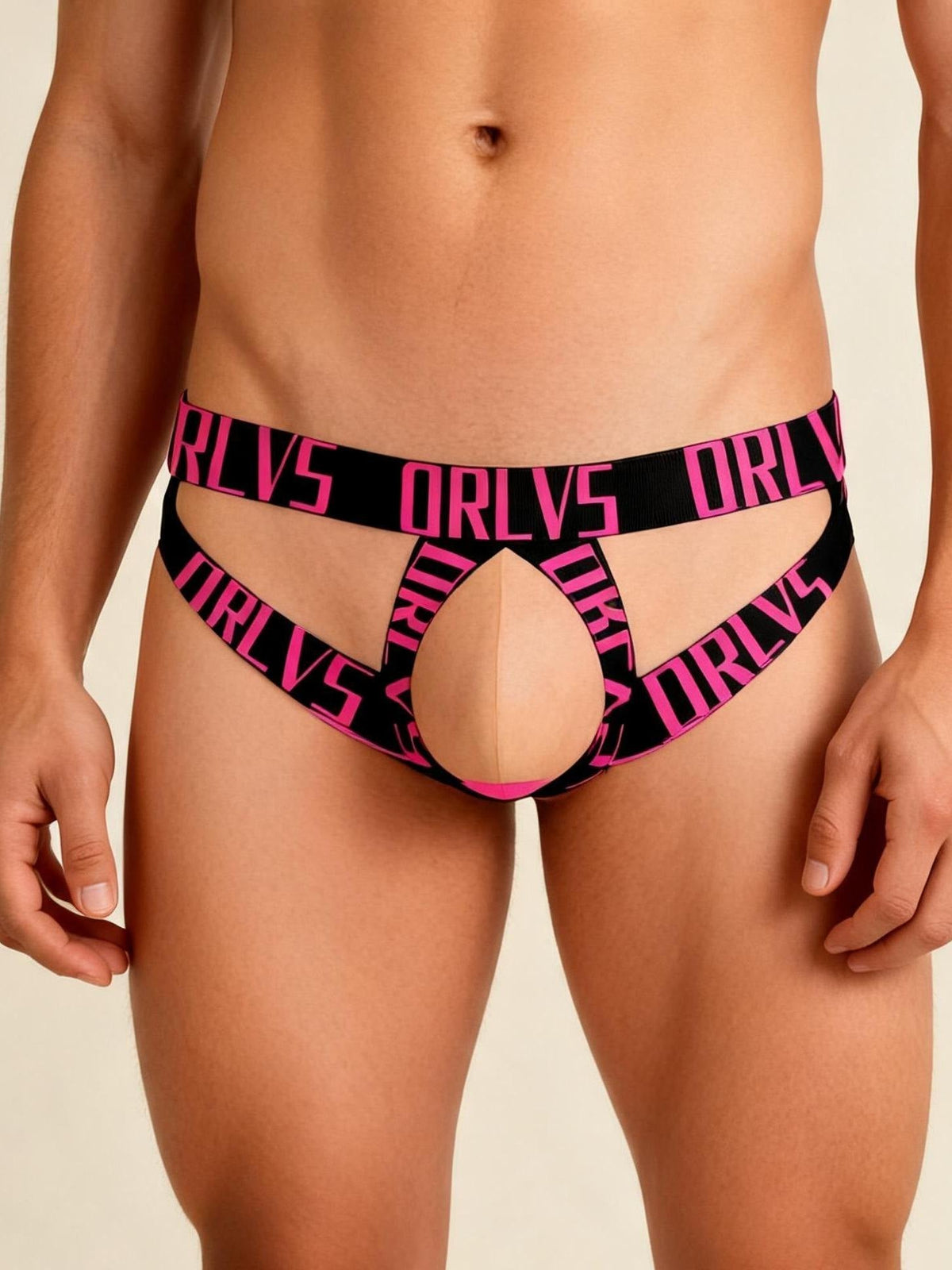 Men's Logo Print Low Rise Thong - Mens Sexy Underwear