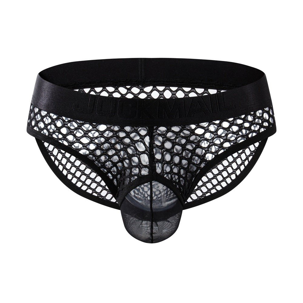 Fishnet Mesh See-Through Briefs - Mens Sexy Underwear