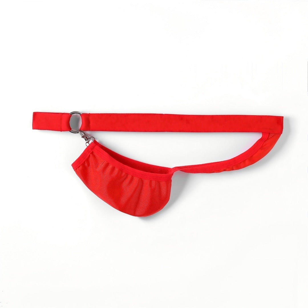 Men's Metal Ring Low Rise Thong - Mens Sexy Underwear