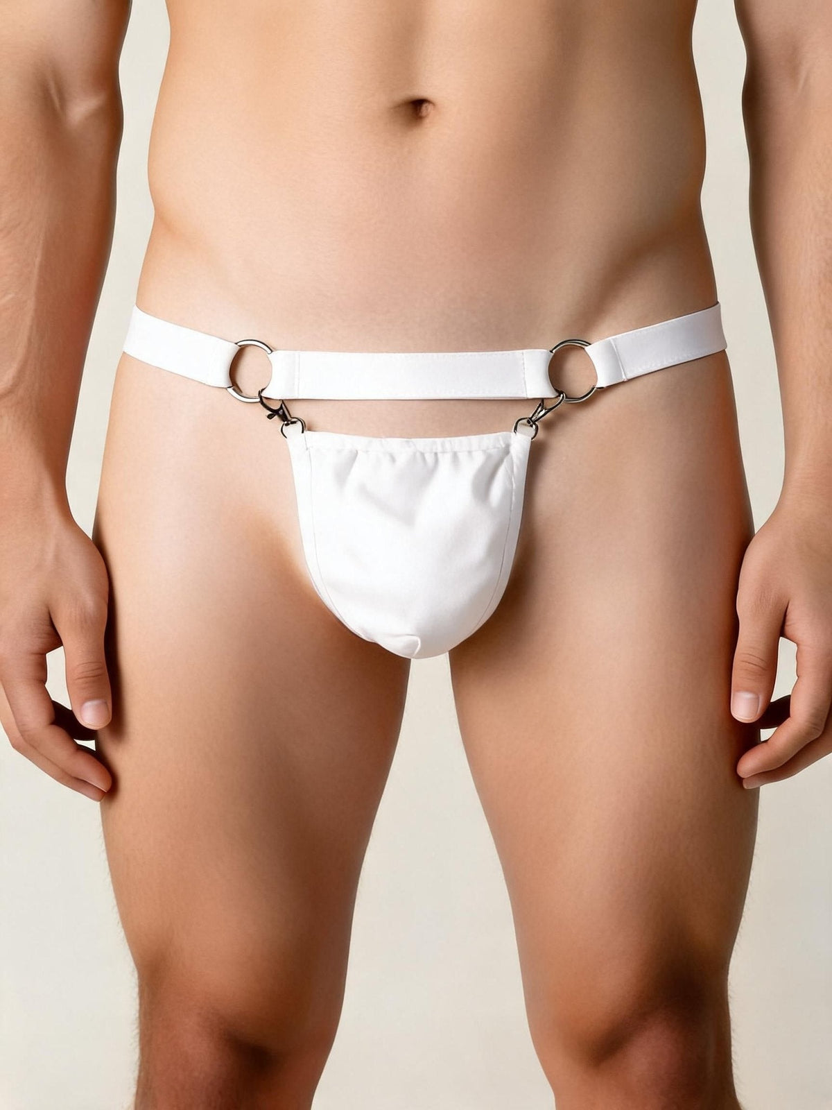 Men's Metal Ring Low Rise Thong - Mens Sexy Underwear