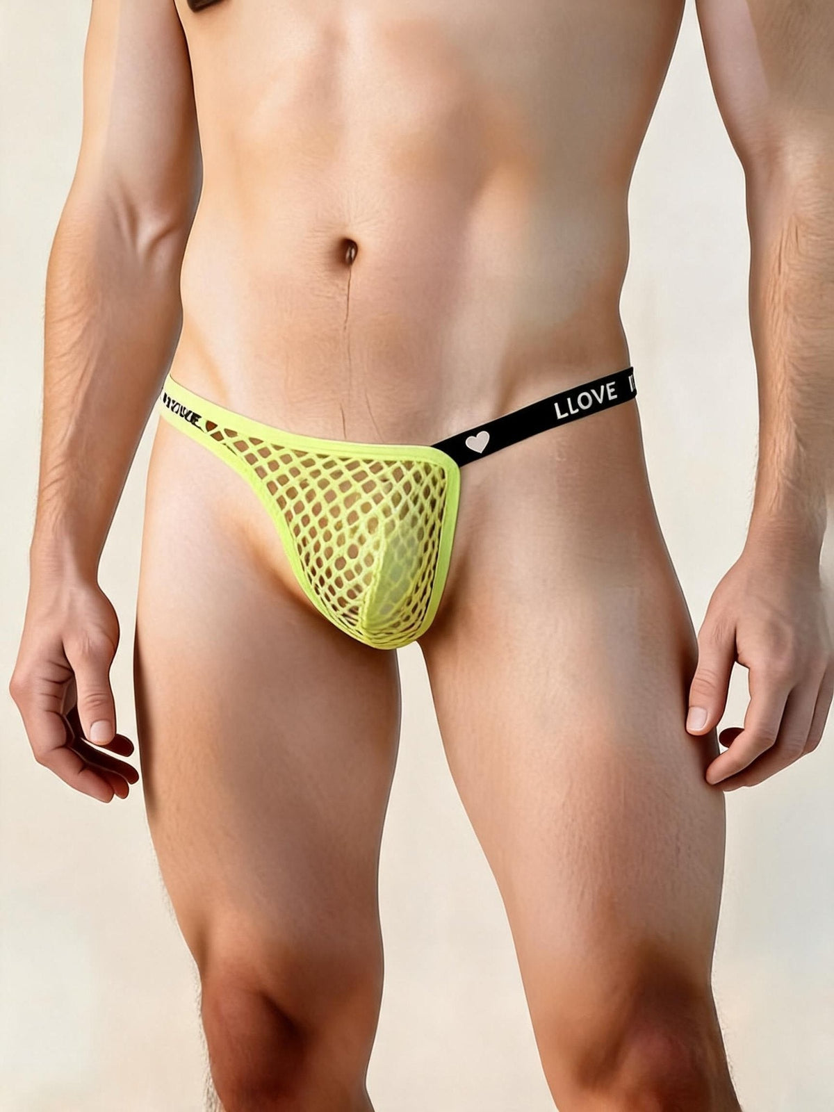 Men's Neon Fishnet Mesh Thong - Mens Sexy Underwear