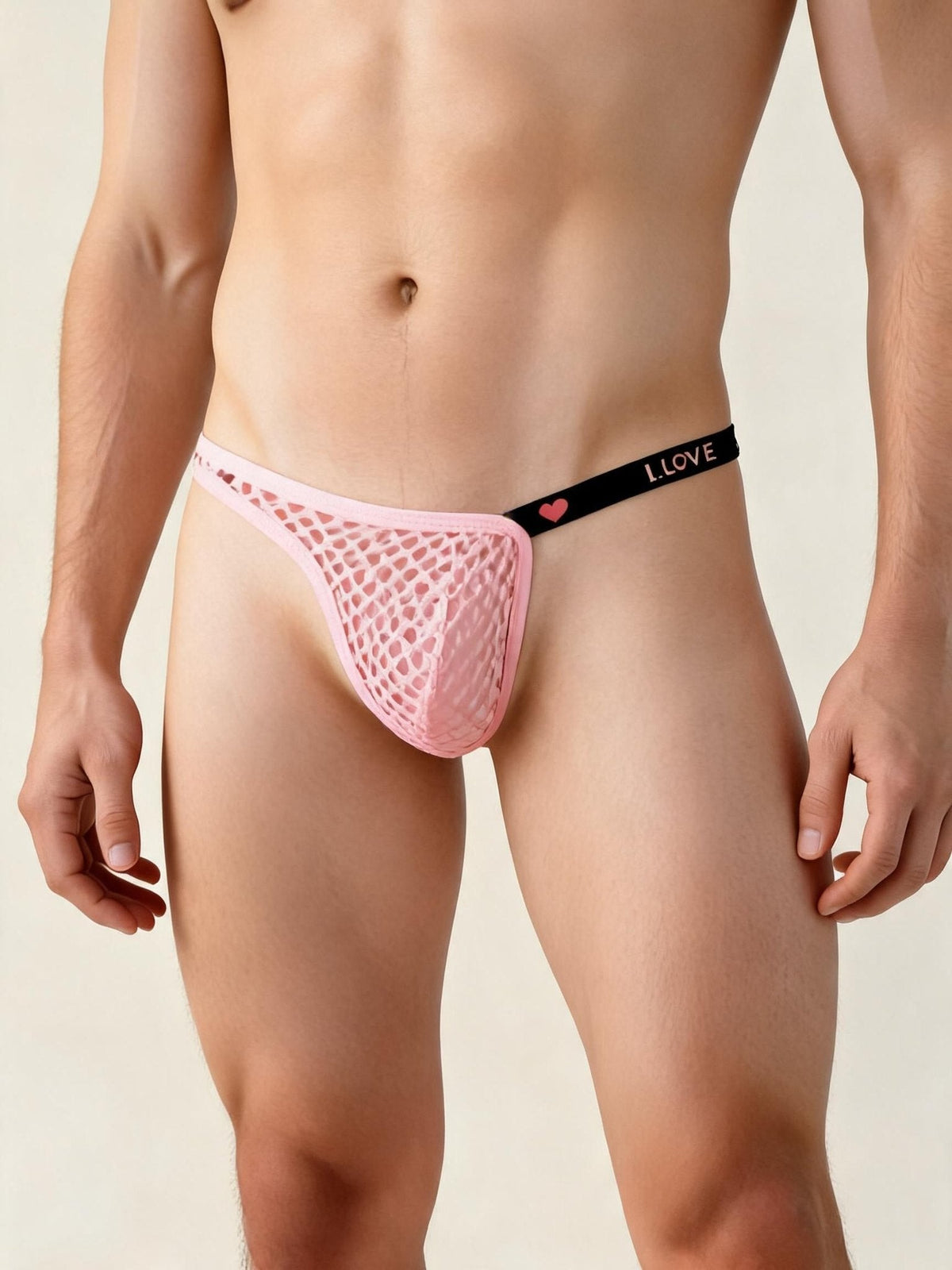 Men's Neon Fishnet Mesh Thong - Mens Sexy Underwear