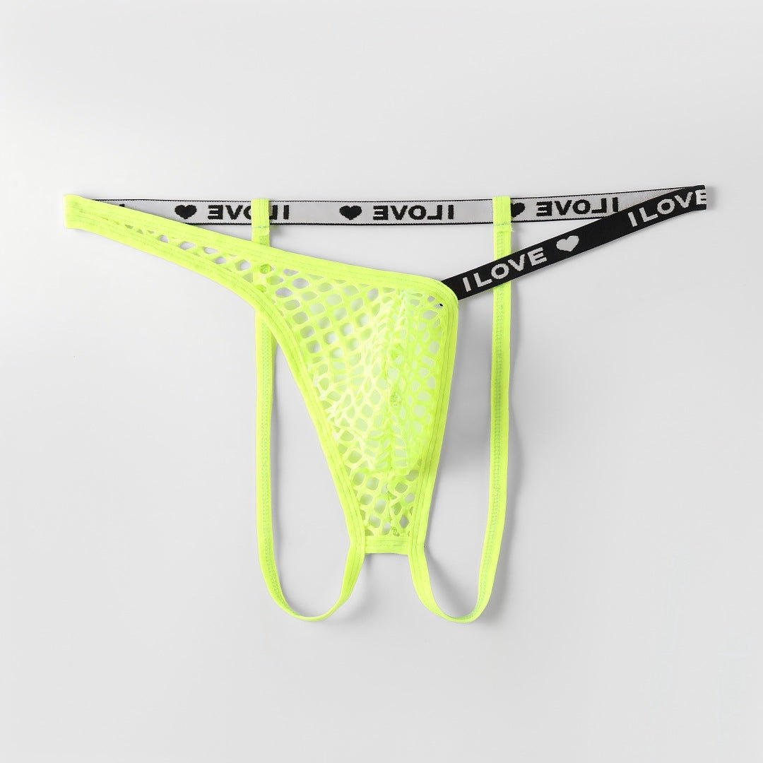Men's Neon Fishnet Mesh Thong - Mens Sexy Underwear