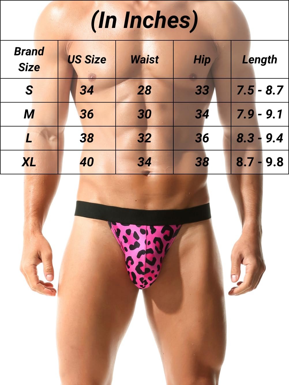 Men's Printed Pouch Thong - Mens Sexy Underwear