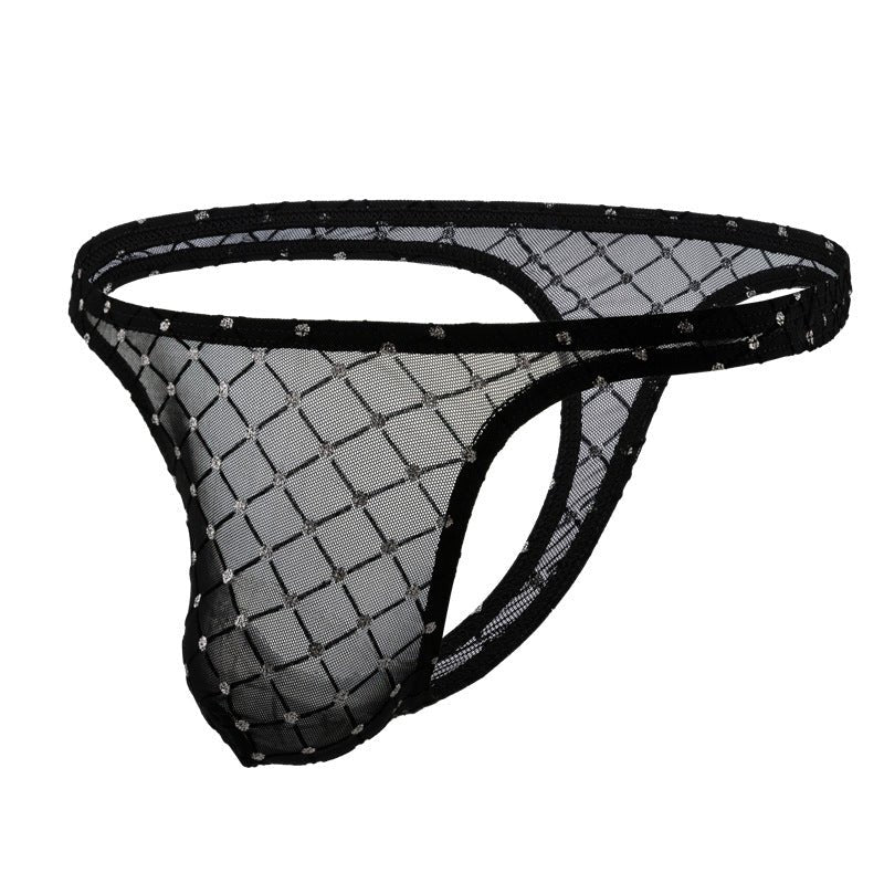 Rhombus Mesh See-Through Briefs - Mens Sexy Underwear
