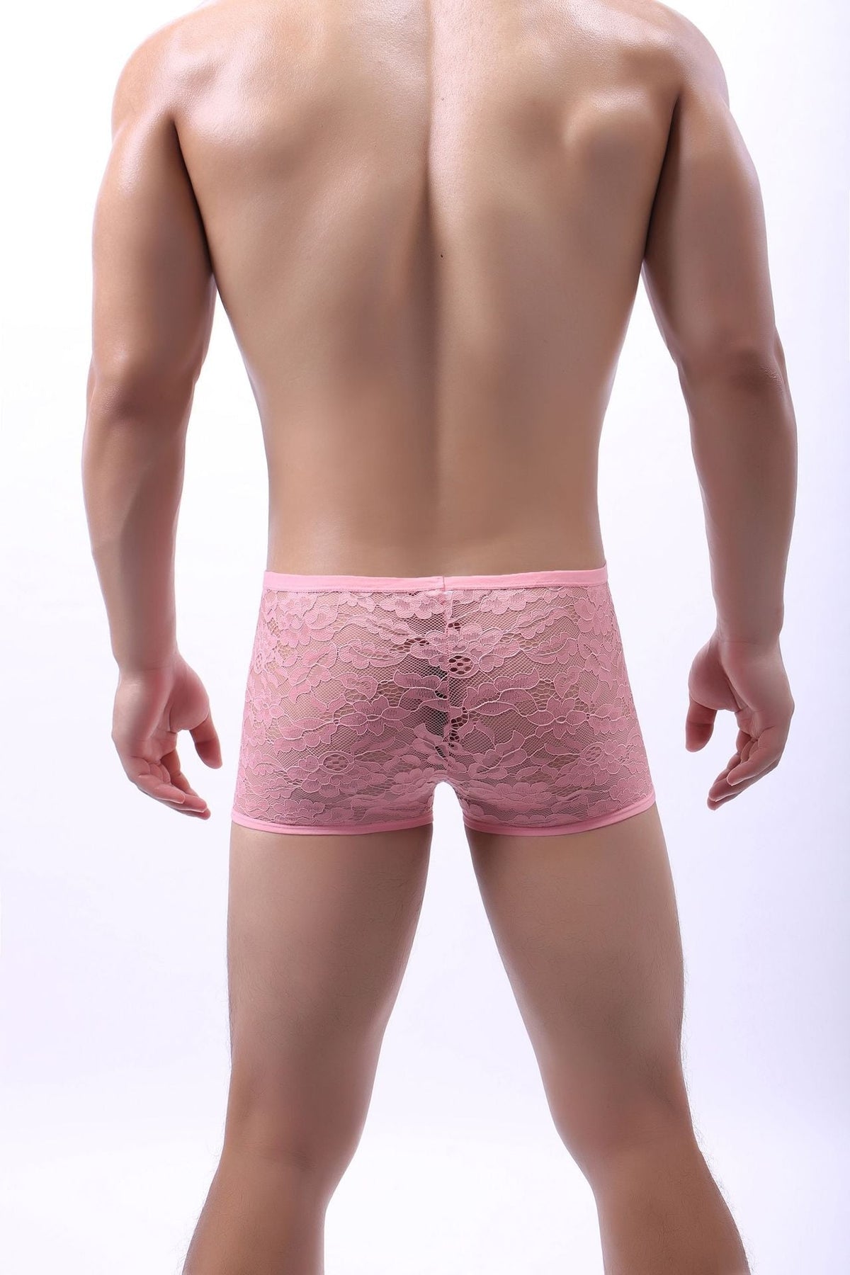 Men's Sheer Floral Lace Boxer Briefs - Mens Sexy Underwear