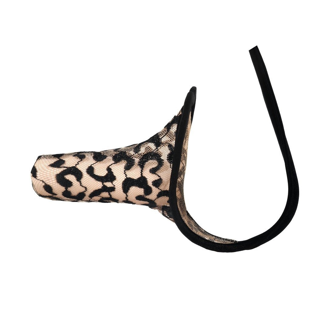 Men's Tiger Print Lace Thong - Mens Sexy Underwear
