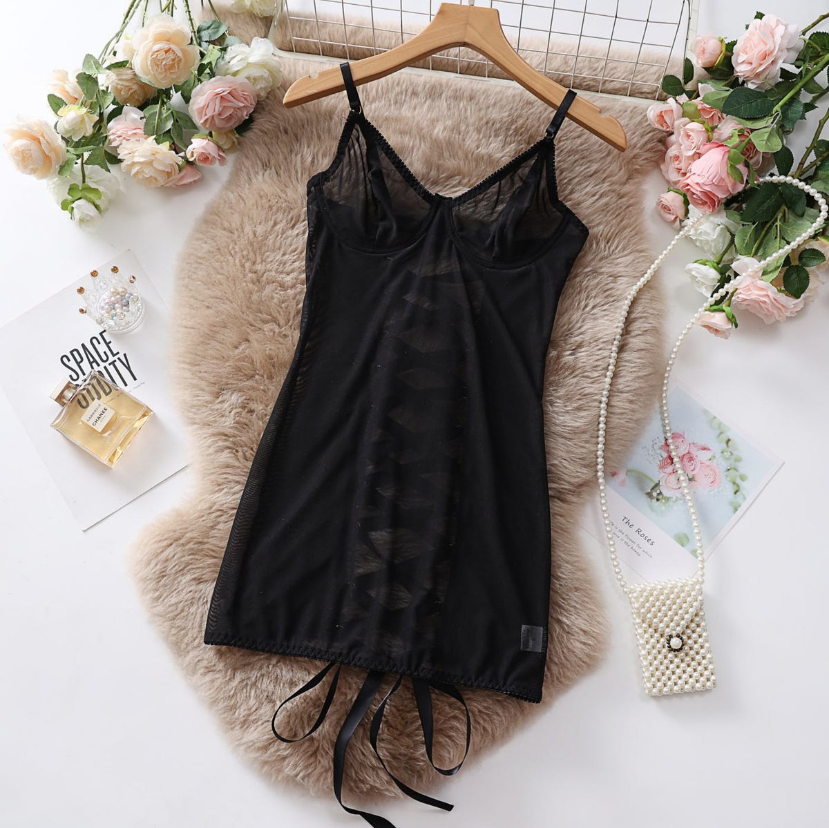 Mesh Lace Suspender Jumpsuit - Teddy Lingerie for Women