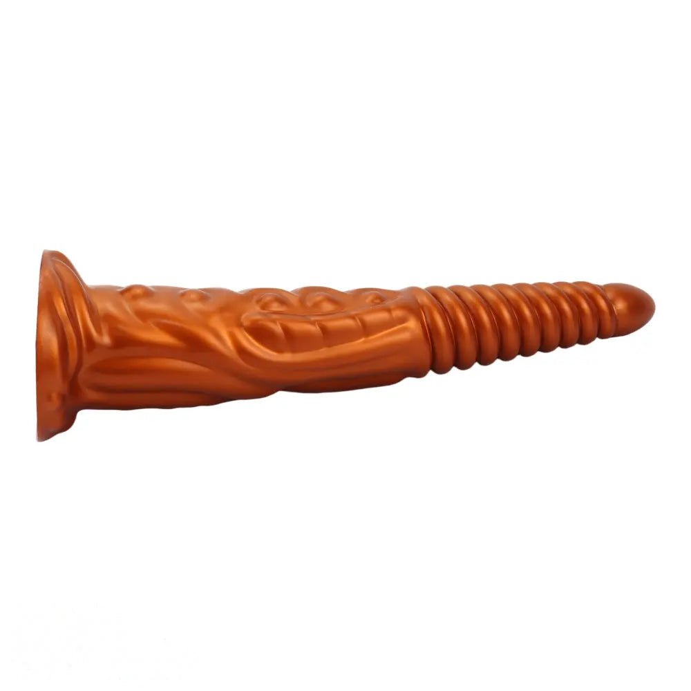 Metallic Spiral Fantasy Dildo - Long Silicone Fantasy Dildo