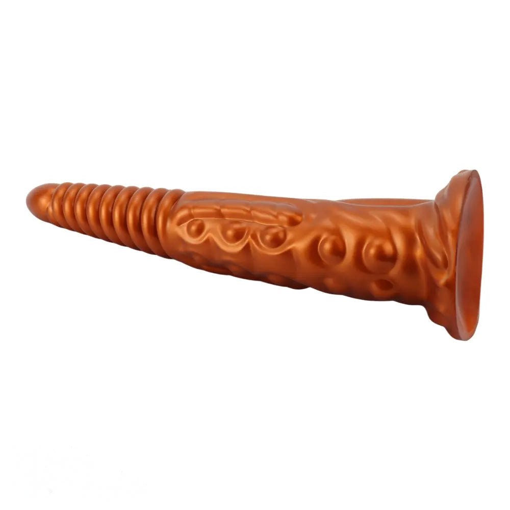 Metallic Spiral Fantasy Dildo - Long Silicone Fantasy Dildo