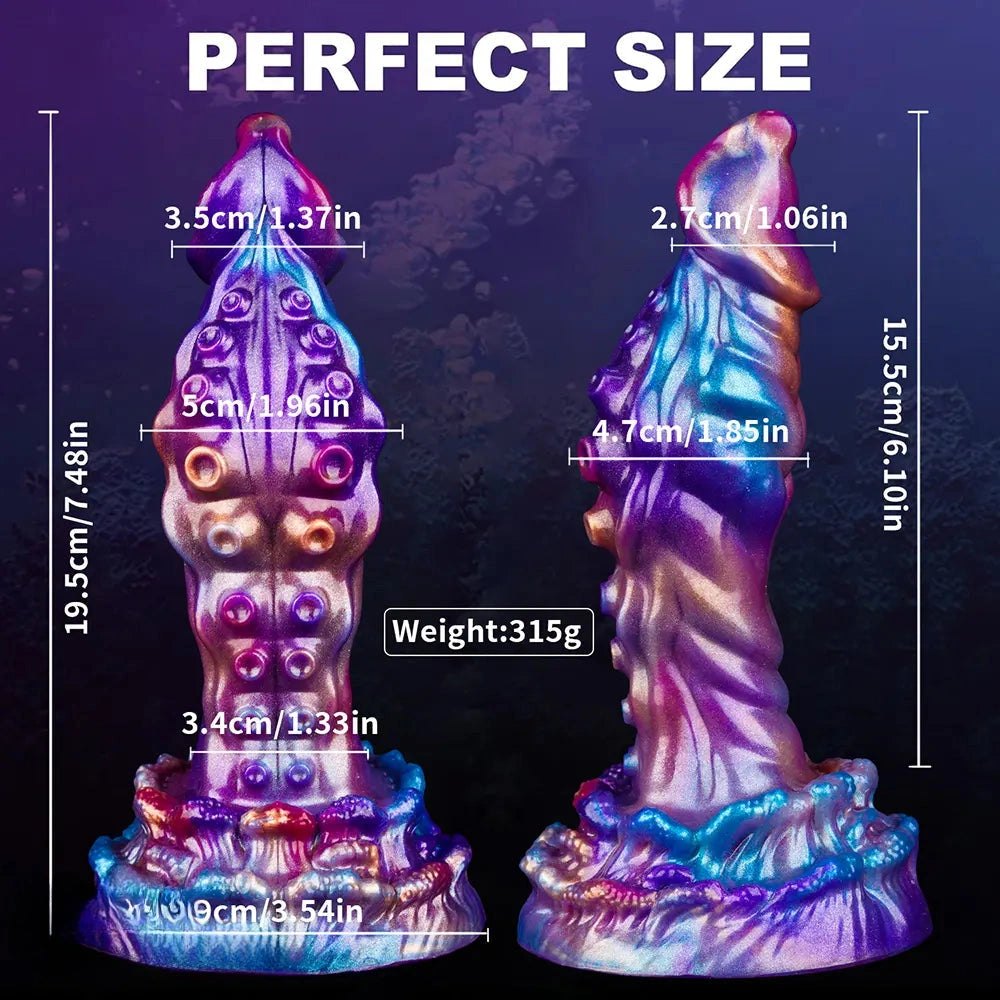 Metallic Tentacle Fantasy Dildo - Fantasy Tentacle Dildo